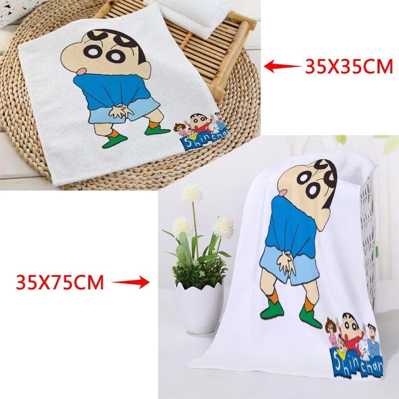 Горячие Пользовательские Crayon Shin Chan печать полотенца s квадратные прямоугольные полотенца Размер 35x35 см 35x75 см хлопок полотенце для лица Ткань индивидуальный логотип - Color: 9