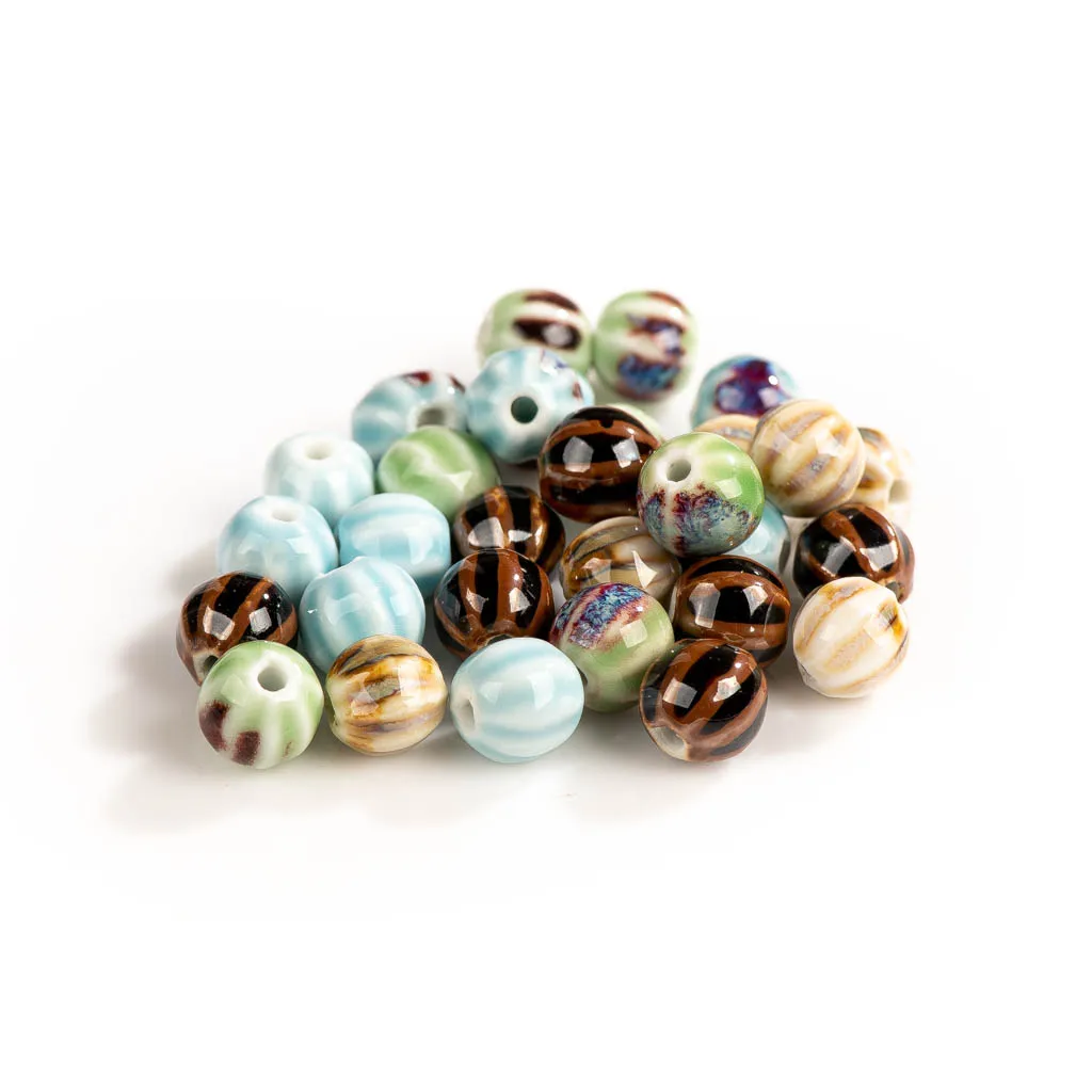 Ceramic Beads Jewelry Accessories Small Watermelon Spherical Ceramic Beads DIY 11#20pcs