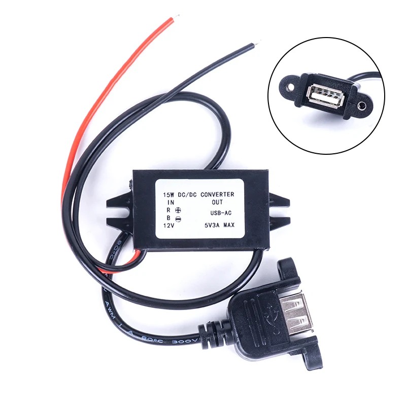 Преобразователь постоянного тока с USB 12 В 24 36 48 (8 в 50 в) на 5 3 А|Инверторы и