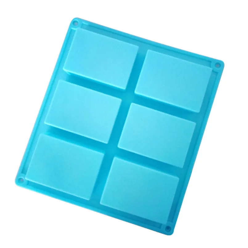 Silicone cake mold easy to release mold soap 6 cavity rectangular soap mold silicone process DIY production homemade cake 30S18 (3)