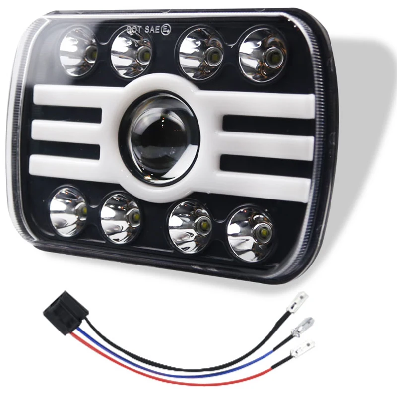 500 Вт 5X7 дюймов светодиодные фары 30000LM 7X6 Led герметичный луч фары с дальнего ближнего света светодиодные фары для Jeep Wrangler YJ Cherokee