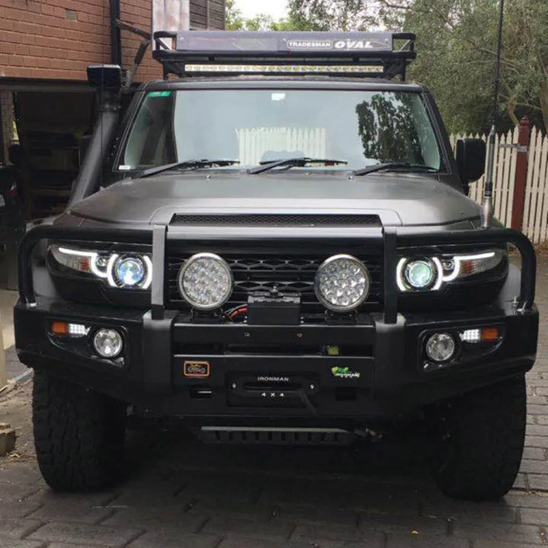 СВЕТОДИОДНЫЙ DRL проектор фары задние и решетки для Toyota FJ Cruiser 2007 2014 двухлучевая