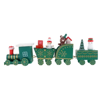 

Christmas Four Carriages Train Shape Ornaments Cartoon Desktop Decoration