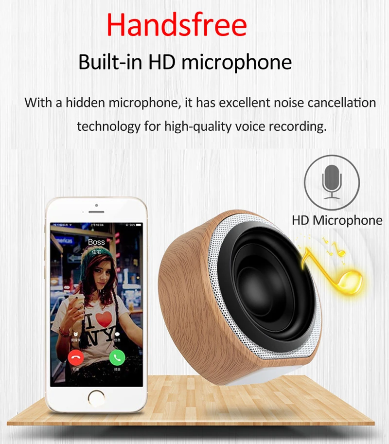 Мини Портативный Деревянный беспроводной Bluetooth 3D часы-будильник Mp3 музыка креативный динамик громкий динамик с TF картой Handfree Mic