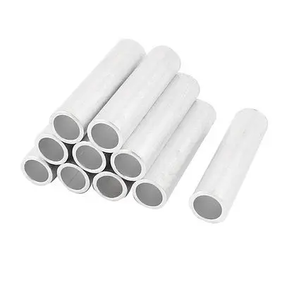 

10Pcs Aluminium Tube Inline Straight Wire Connector 18mm Inner Dia 96mm Long