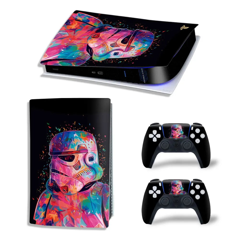 Marvel Star Wars PS5 Digital Edition Skin Sticker Decal Cover for PlayStation 5 Console and 2 Controllers PS5 Skin Sticker Vinyl