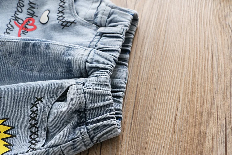 Babyinstar/Новые осенние джинсы для девочек милые штаны для маленьких девочек, крутые мягкие хлопковые джинсы детские джинсы и штаны для девочек