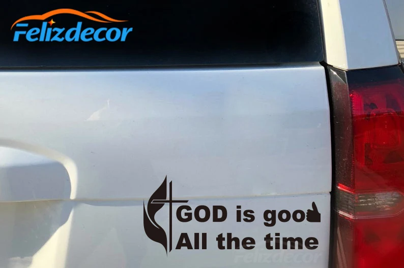 God Is Good All The Time наклейки для кузова автомобиля с изображением персонажа крест