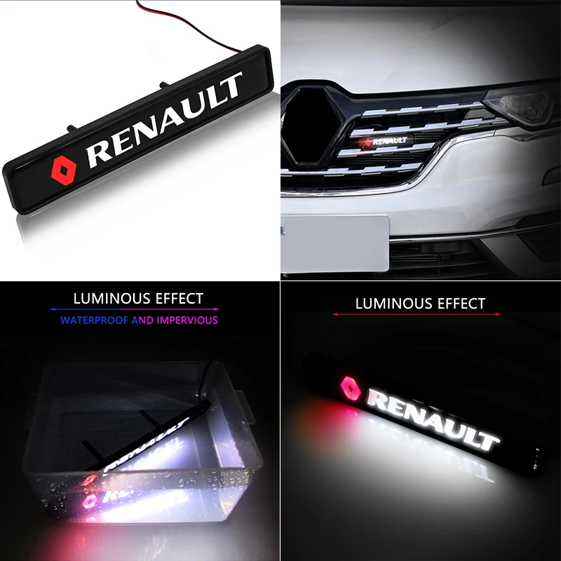 

1pcs Front Hood Grille LED Light for Renault Megane 2 3 Duster Logan Clio Laguna 2 Captur Lamp Car Gadgets Auto Accessories