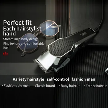 

Pro Hair Trimmer Household Shaver Clippers Mute Plug-in Type Cordless Electric Hair Clippers Cutting Maquina De Cortar Cabelo