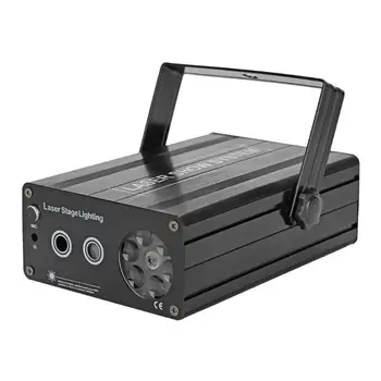 

Christmas Snowflake Stage LED Laser Lamp Holiday Party Projector Voice Control More than 200 Laser Effects Lighting Decor