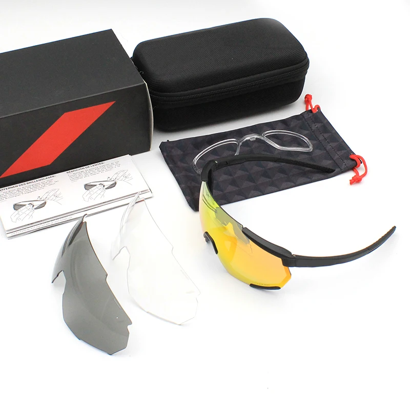 Cycling Glasses 3 Lens Men Women Bicycle Goggles Road Mountain Bike MTB Eyewear Sport Racing Running Riding Sunglasses