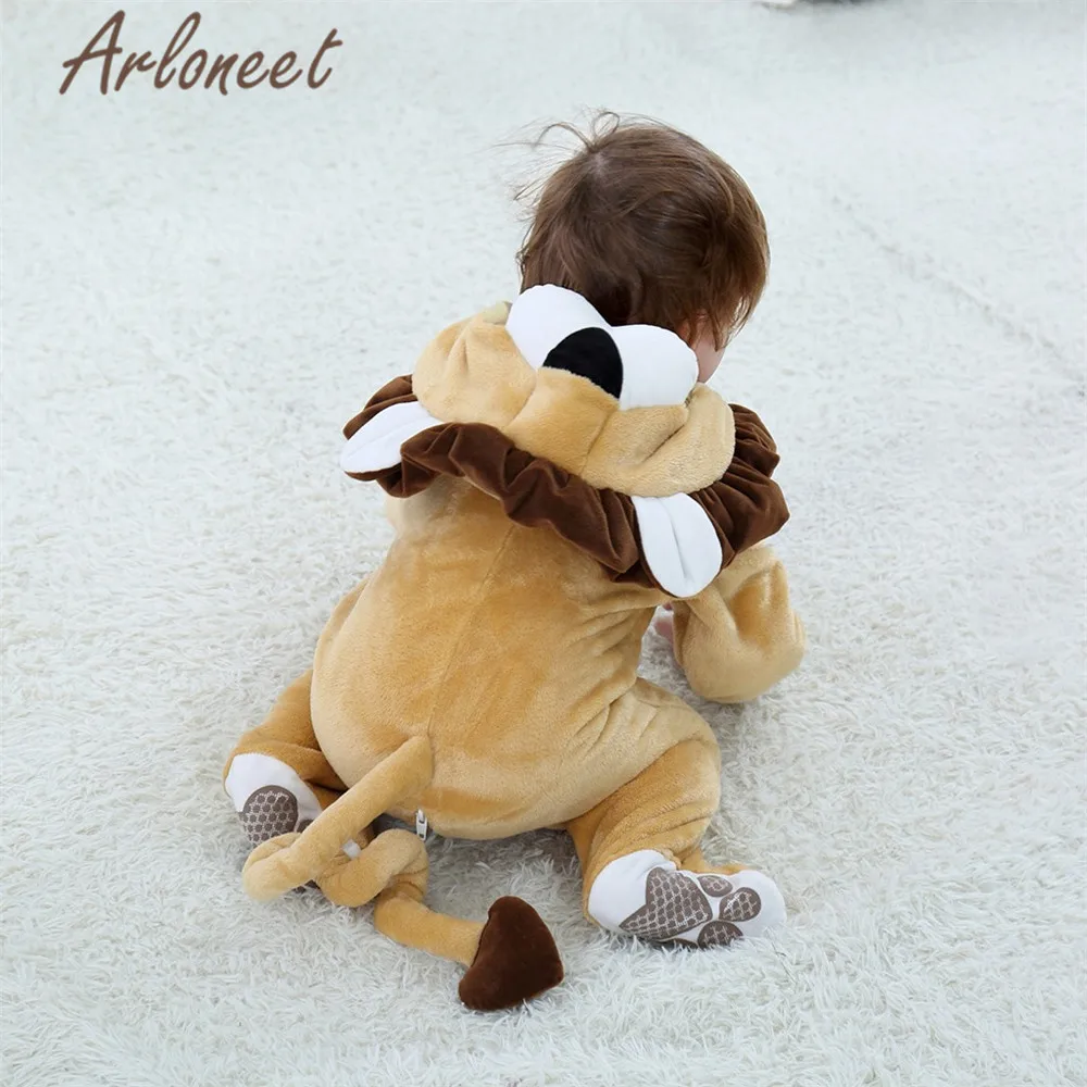 ARLONEET/пальто с рисунком животных; зимнее пальто для новорожденных девочек; комбинезон; Верхняя одежда с капюшоном; хлопковое Детское пальто; Пижама для мальчиков