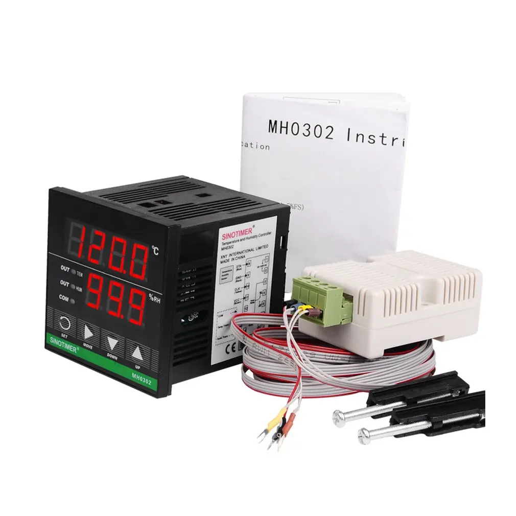 

SINOTIMER Digital Microcomputer Temperature Humidity Controller Heat Cool Switch Socket Thermoregulator Thermostat Humidistat