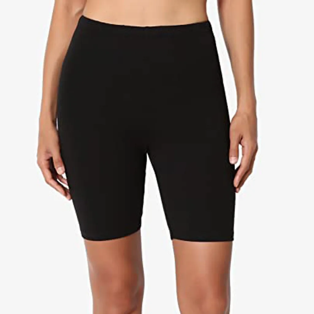 Solid Black Biker Shorts Clearance, 56 