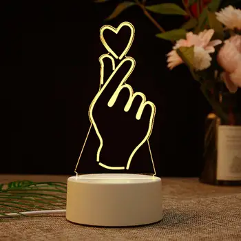 

LED Lamp Table Lamp LED Night Lights Luminous Romantic Modern with Base DC 5V 3D Wedding Decor Lighting Fixture Ornament