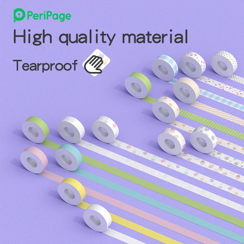 PeriPage принтер этикеток L1 официальный лента белый красочное прозрачное Стикеры липкий Бумага журнал товар