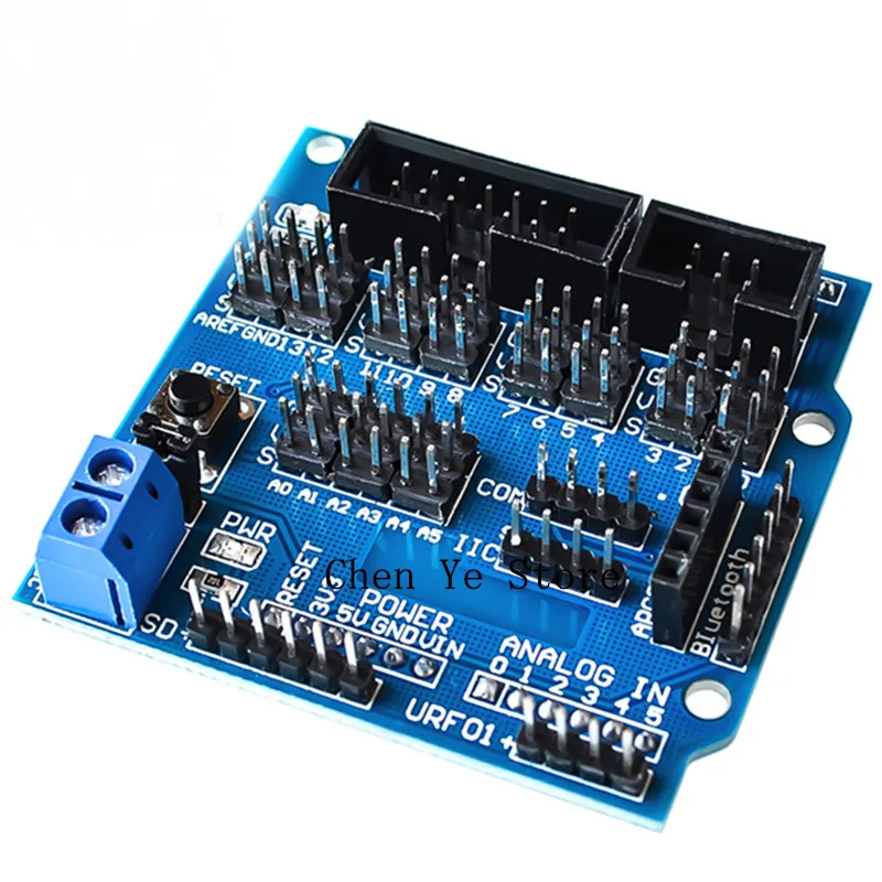 Spedizione Gratuita5Pcs Sensor Shield V5.0 Sensor Scheda Di Espansione Mega R3 V5 Per Arduino Blocchi Elettronici Di Parti Di Robot
