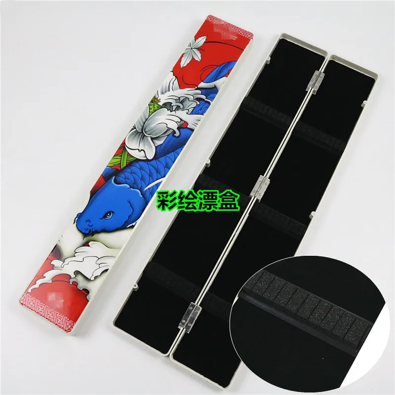

55 Cm Single Layer Coloured Drawing Float Box Plastic Float Kit Sponge Card Drift Angling Supplies