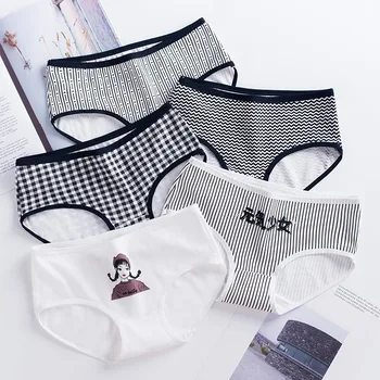 

6pcs New explosions net red vigour girl panties women's cotton waist ladies 100% crotch