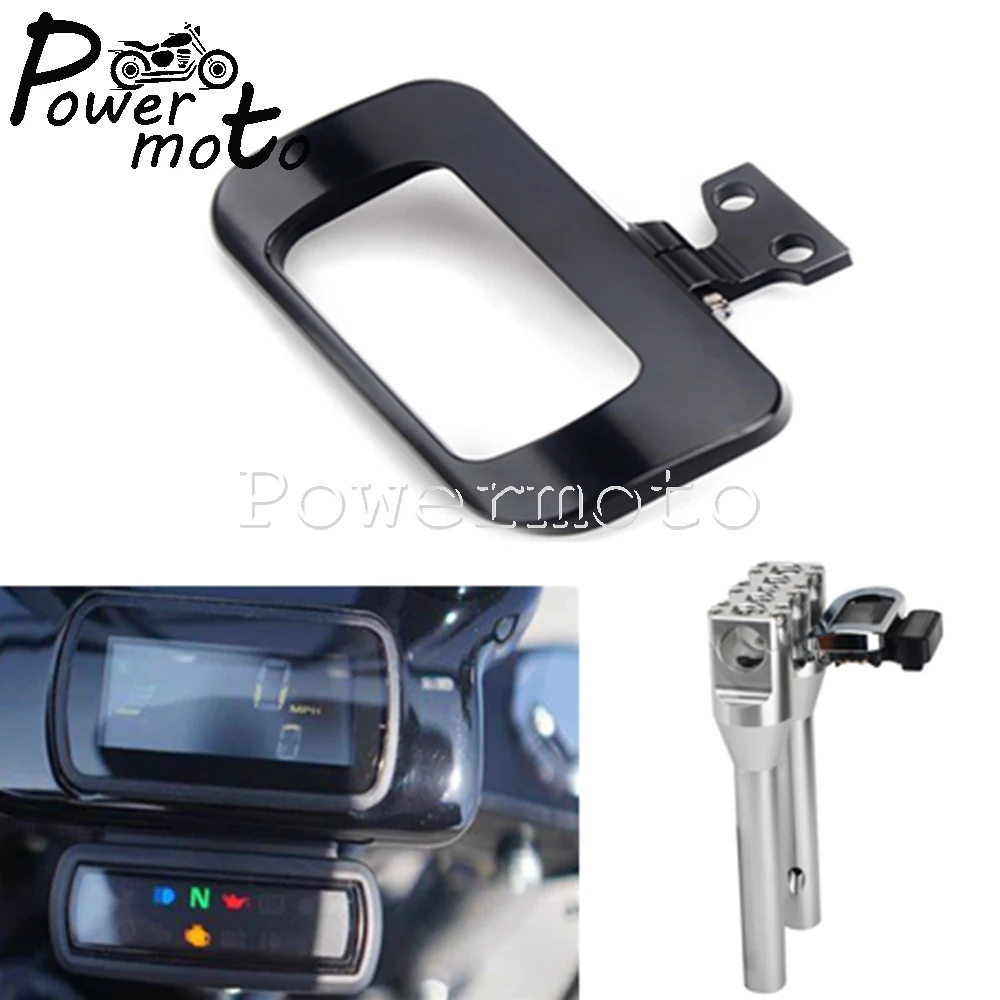 Per Harley Softail Street Bob Breakout Standard 114 2018-21 Moto T-Bar Tachimetro Digitale Montaggio Misuratore Pannello Alluminio