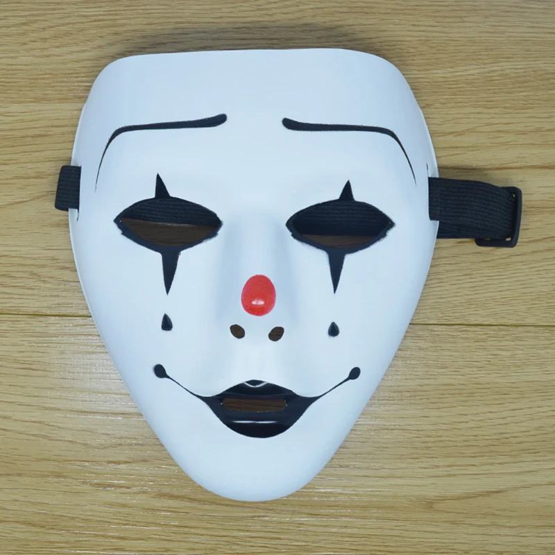 

Halloween Carnival Cosplay Cool Clown Hand Drawn Party Mask Ghost Dance Mask Halloween Street Dance Show White Masks Mascaras