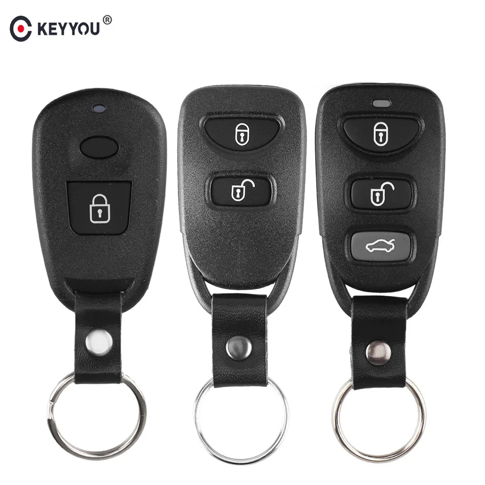 

KEYYOU 15pcs Car Key Shell 2/3/4 Buttons Kia Carens Tucson Elantra Santa FE Fob 2+1/3+1 Buttons Remote Control Key Fob Case