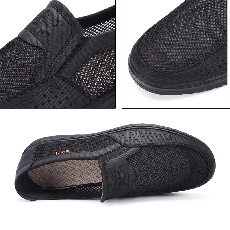 Casual Shoes and Sneakers Men Summer Style Mesh Flats Loafers Big Size