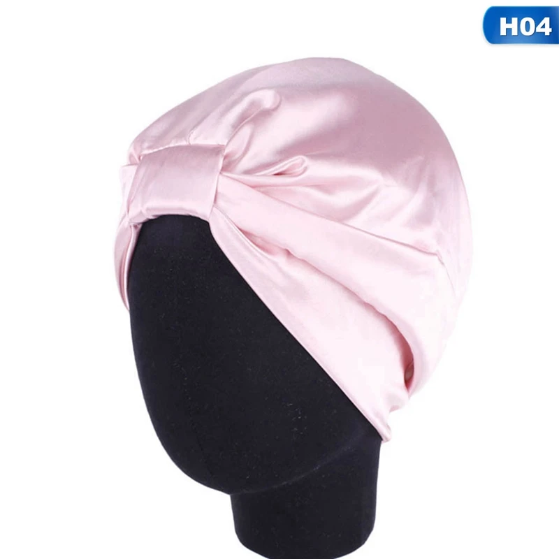 Для женщин эластичные атласные шарфы однотонные тюрбан модные сна шапка после химиотерапии шляпа, Круглая Шапочка без полей, Кепка на голову Обёрточная бумага для девушек аксессуары для волос
