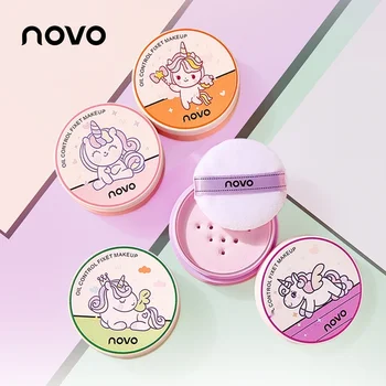 

NOVO Cartoon Unicorn Pressed Powder, Long Lasting, Not Easy To Remove Makeup, Fine Powder, Waterproof and Sweatproof Powder