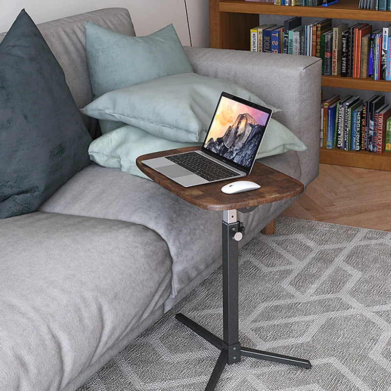  Foldable desk Movable Sofa Side Table Adjustable Laptop Desk Bedside Table Can Be Lifted Standing D