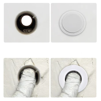 

1pcs Air Conditioning Pipe Hole Decorative Cover Wall Hole Plug White Plastic for Pipe Hole Decorative Cover Shielding