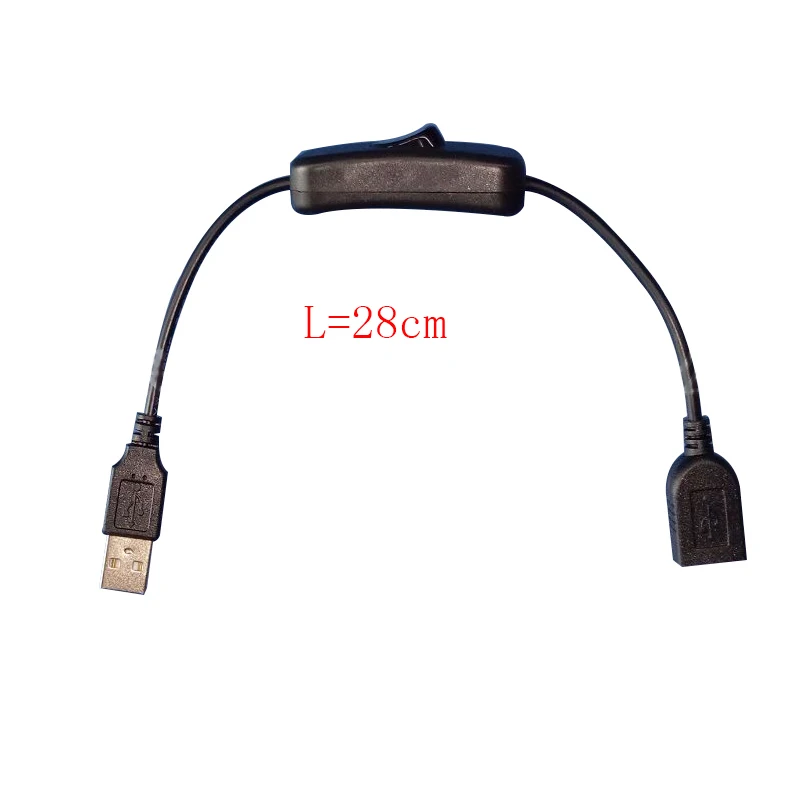 1 шт. USB кабель питания переключатель мужчин и женщин удлинитель силовой кабель блок питания переключатель управления с кнопочным переключателем