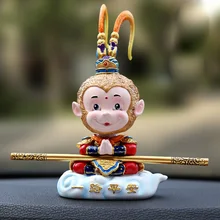 Monkey Car Dolls Shake Head Toys For Vehicle Auto Decoration Interior Funny Ornaments Creative Parts Manual Cute Car Bobbleheads