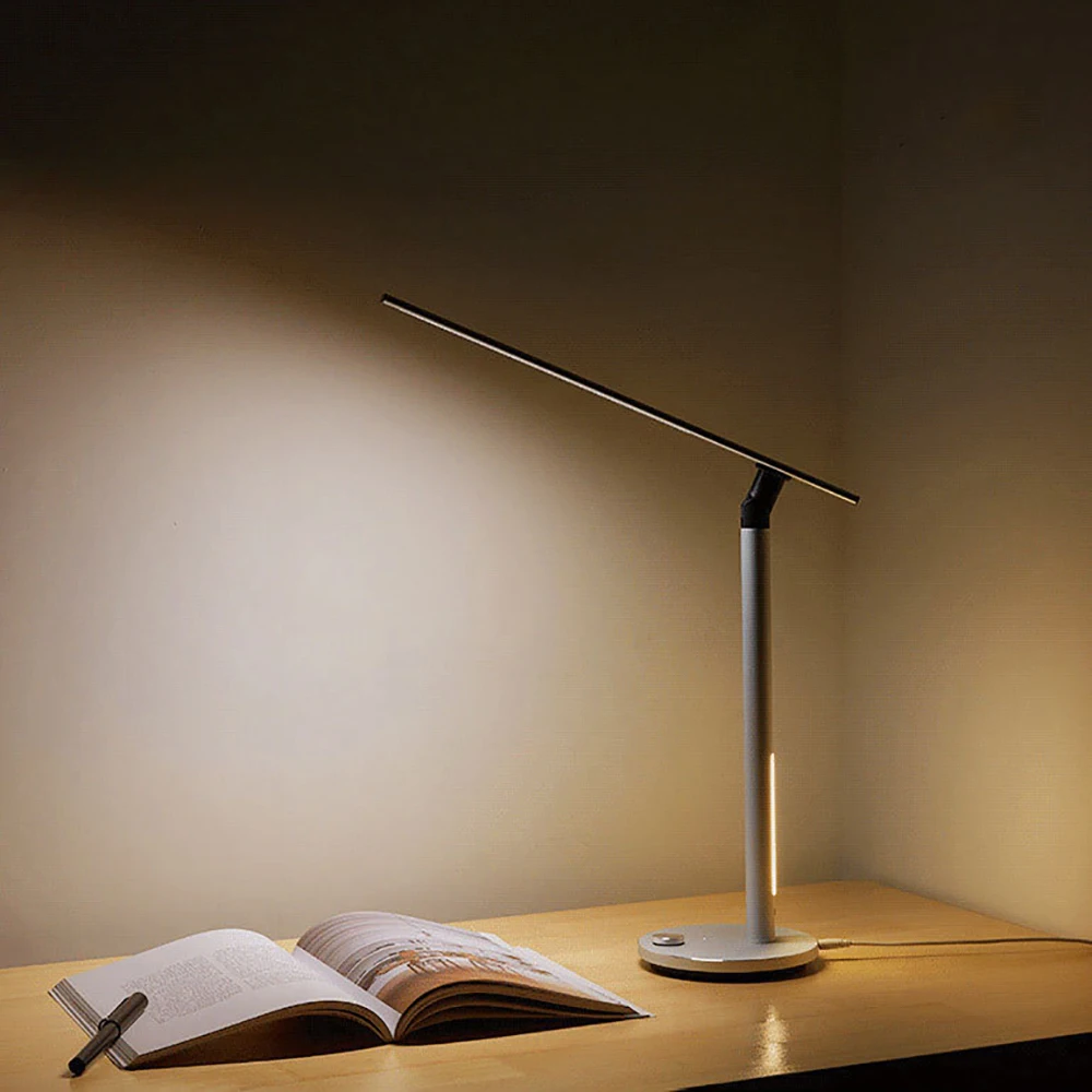 Светодиодный настольный светильник двойной источник света ручка затемнения 3 режима сцены дизайн вала для учебы чтения портативный раскладной столик
