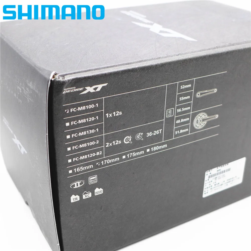 SHIMANO DEORE XT M8100 рукоятка MTB комплект FC-M8100-1