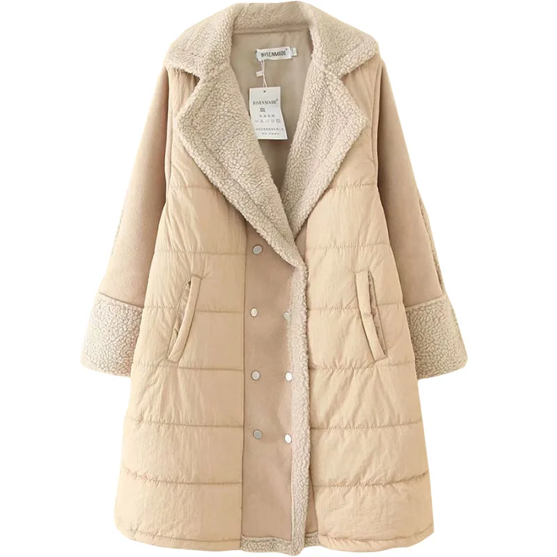 Winter Women Parkas Ladies Warm Jacket Female Berber Fleece Coats Plus