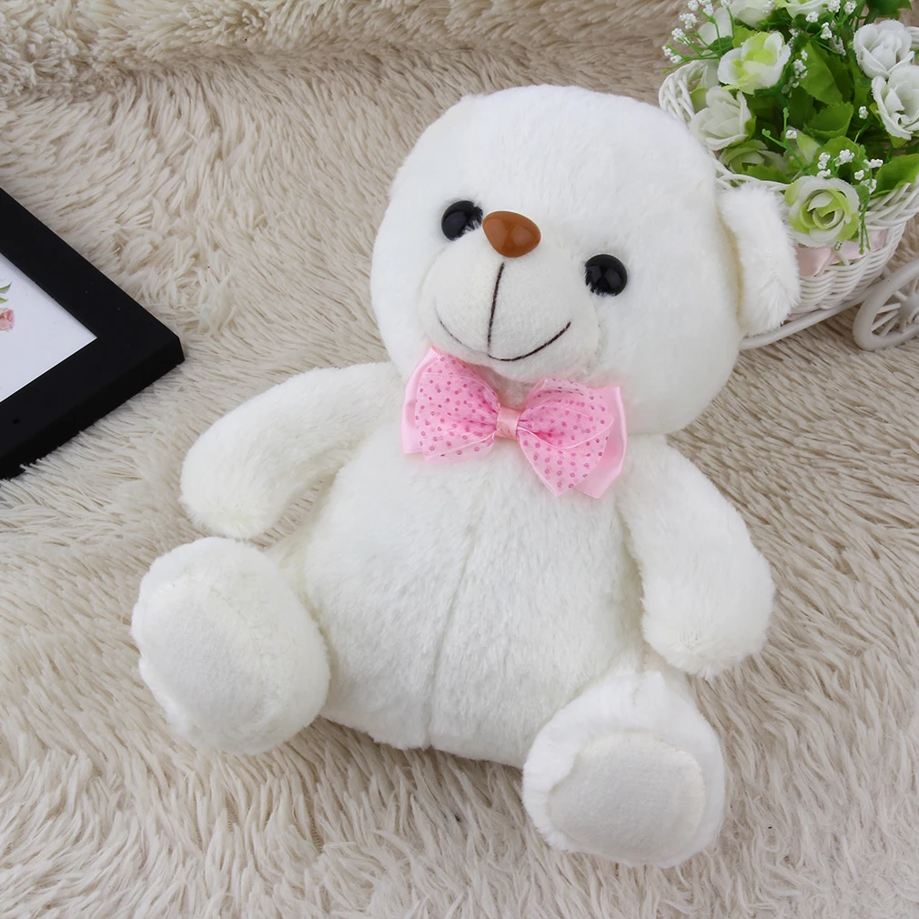 

New Arrival 20cm Lovely Soft LED Colorful Glowing Mini Teddy Bear Plush Toy Stuffed Plush Toy Gifts For Birthday