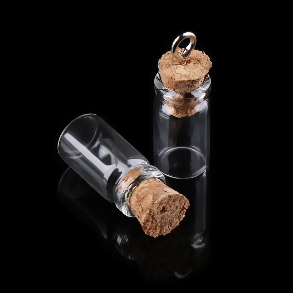 Mini Glass Bottles 28 styles 5/10PCs Small Bottle Glass Jars Decoration DIY Containers Message Vials Ornaments Cork Stopper Mason Jar