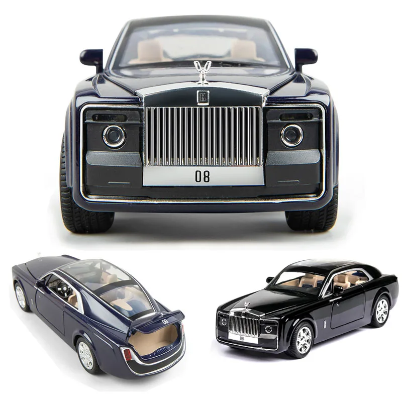 Модель автомобиля 1:24 Rolls Royce металлическая модель литой автомобиль из сплава детская игрушка подарок