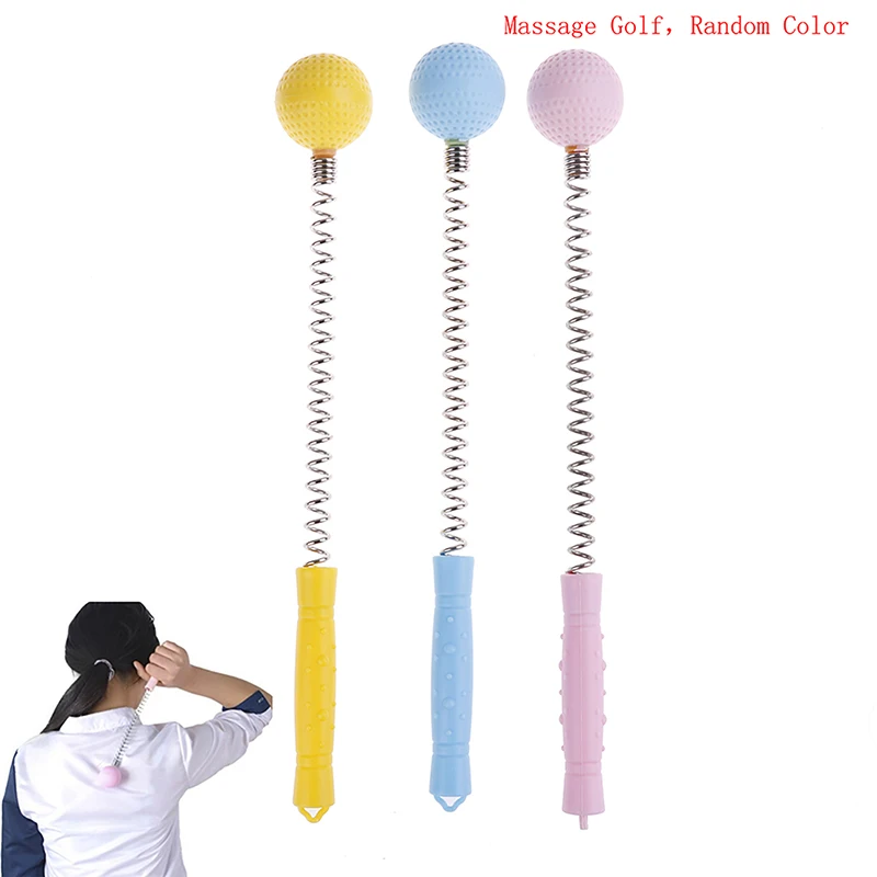 1PC Hand-held Massage Golf Massage Hammer Mini Pain Reduce Fatigue Relief Body Neck Back Massage Ball Hammer Random