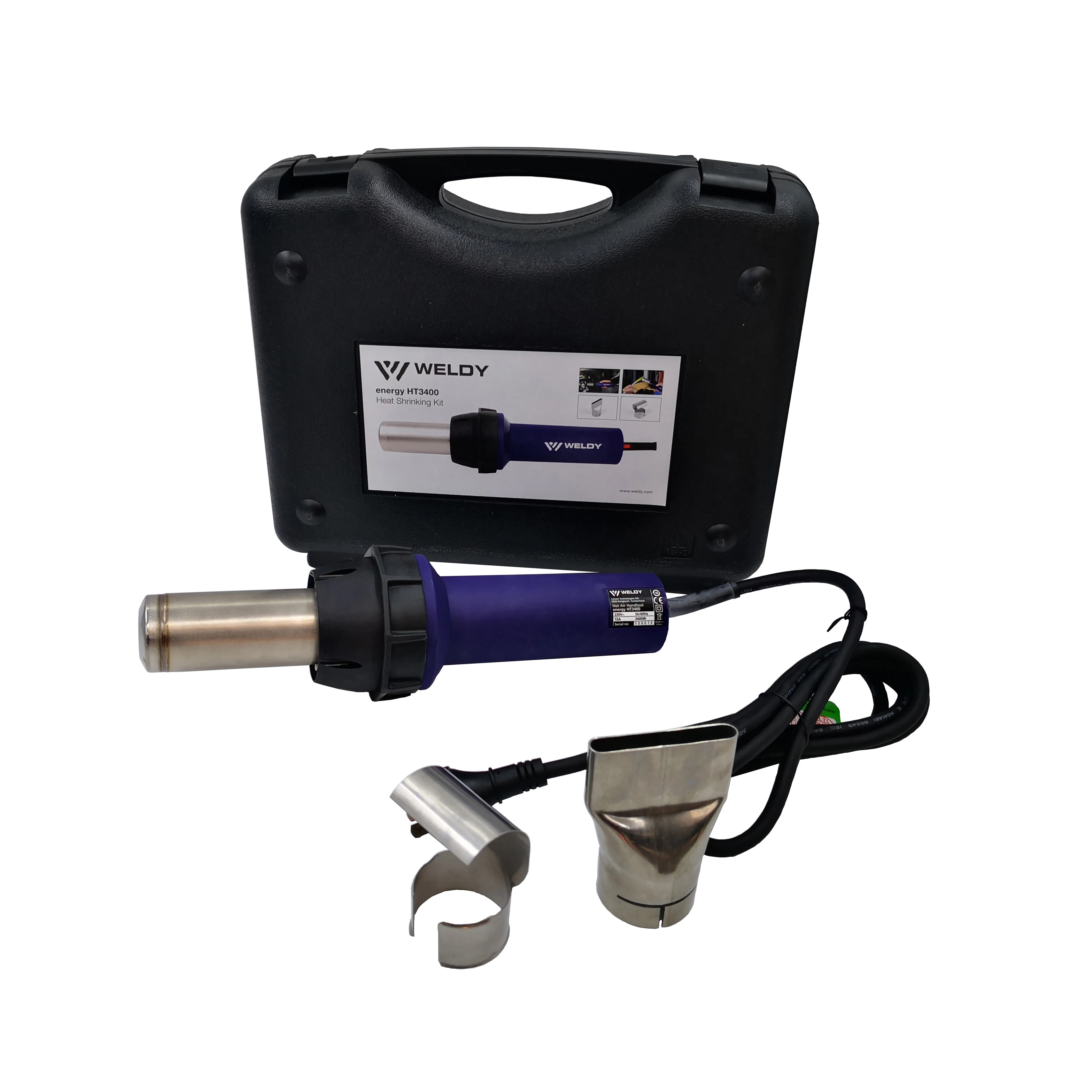 WELDY 3400W Heat Gun 220V Plastic Welding Gun Energy HT3400 Universal Kit Hot Air Hand Tools Hot Air Torch Blast 3