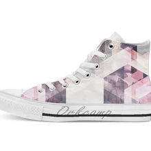 Графическая 166 дышащая Повседневная Высокая обувь на шнуровке холщовая Обувь Кеды Прямая