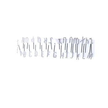 

26Pcs English Letters Shaped Hair Clips Alloy Hair Pins Bang Barrette Fashion Women Bobby Pins Silver