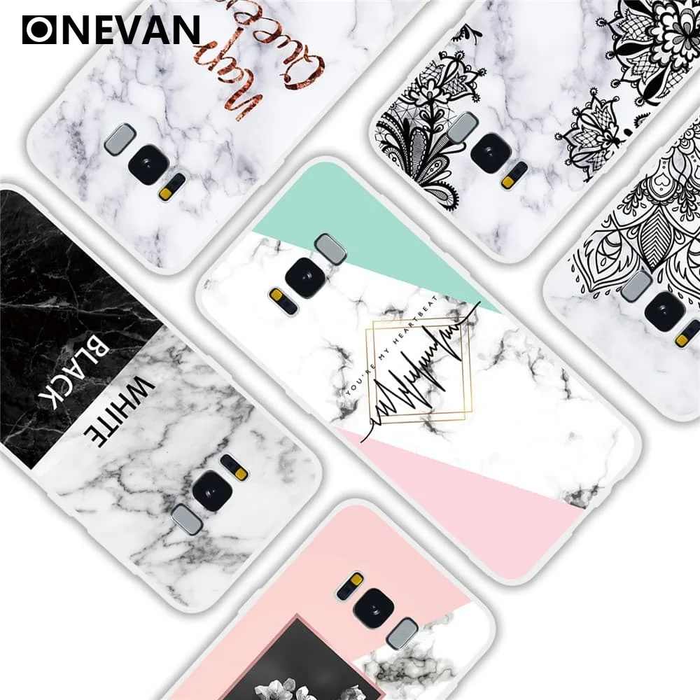 

Luxury Marble Phone Case for Samsung Galaxy S10 S9 S8 Plus E Edge Soft Shockproof Girl Fashion Protect Cover for Note 8 9 10 Pro