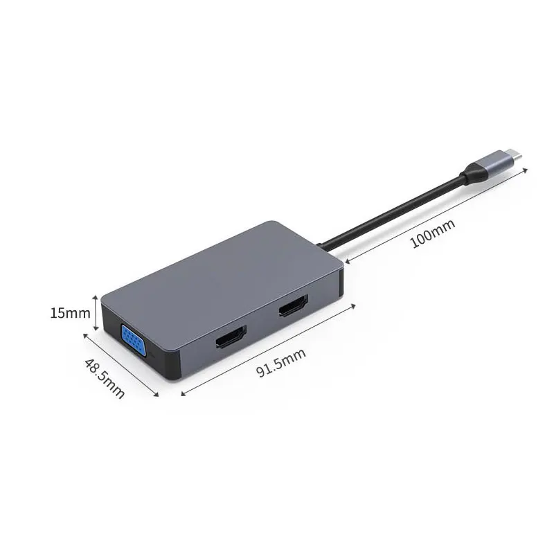 Двойной разветвитель HDMI Type C 3 1 USB для Multi 0 адаптер MacBook Pro концентратор док станция