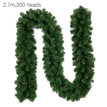

Hot 2.7M Artificial Green Christmas Garland Wreath Xmas Home Party Christmas Decor Pine Tree Rattan Hanging Ornament For Kids