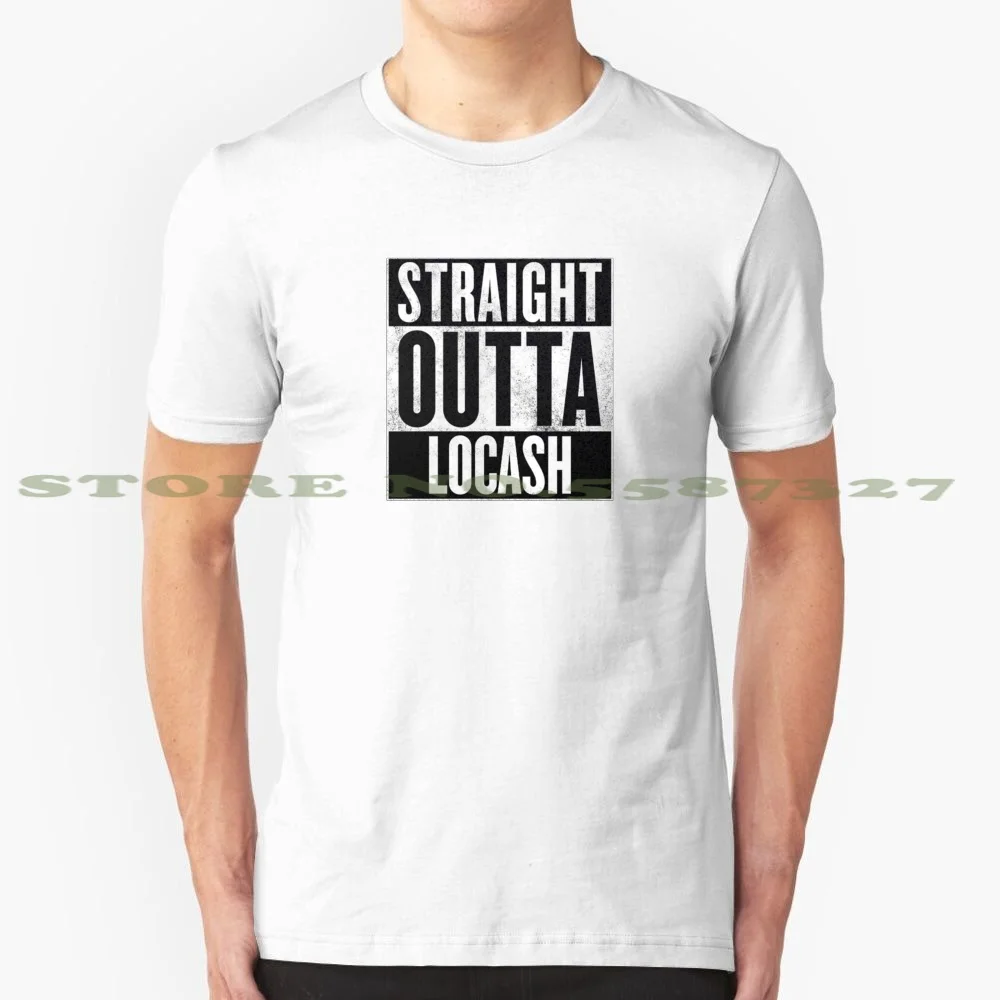 Straight Outta Locash Cool Design Trendy T-Shirt Tee N W A Compton Cb4 Chris Rock Movie Funny Hip Hop Rap Music | Мужская одежда