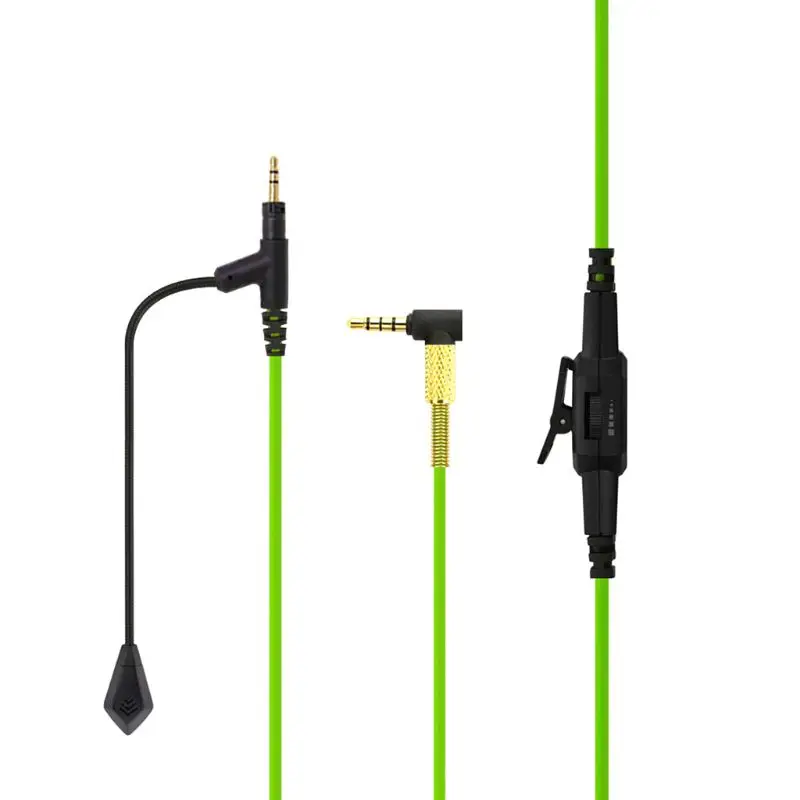Кабель для наушников с микрофоном для игровой гарнитуры Boom V-MODA Crossfade M-100 qyh - Цвет: Зеленый
