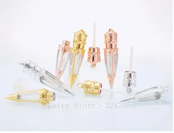 

1/2pcs 5ml Empty Carrot Shape Lip Gloss Tube,DIY Rose Gold/Gold/Silver Liquid Lipstick Bottle,Refillable Lipgloss Container